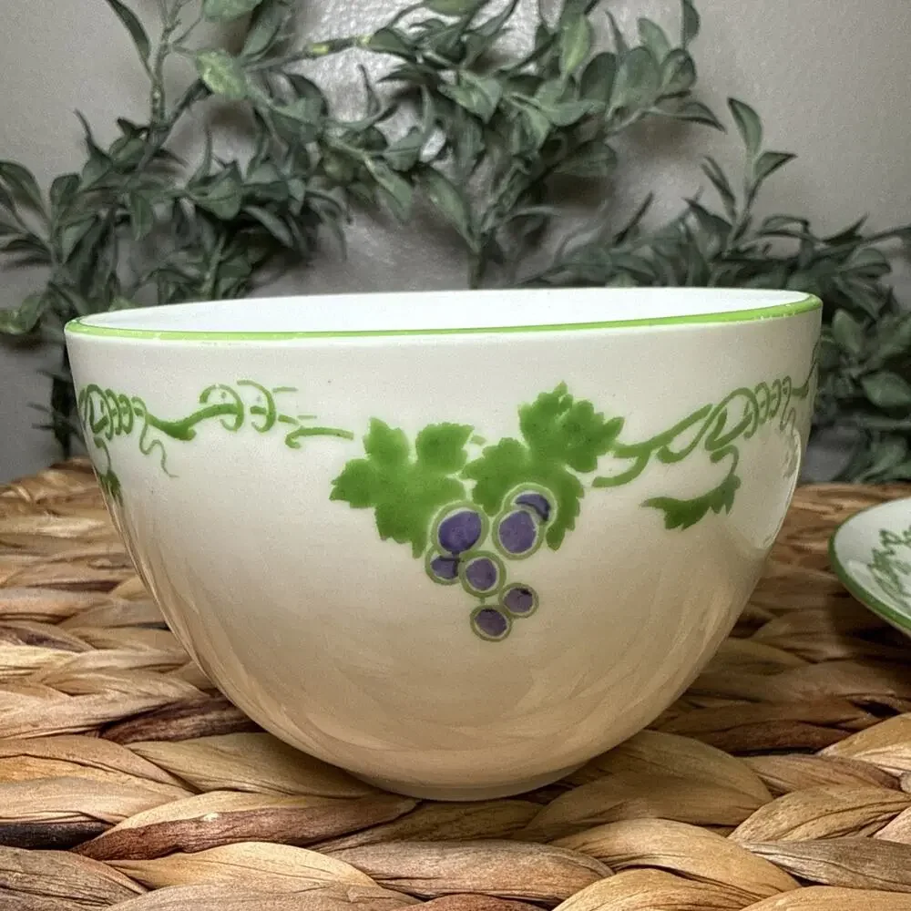 Shelley England Fine Bone China Late Foley Grapes Tea Cup & Saucer Set Vintage
